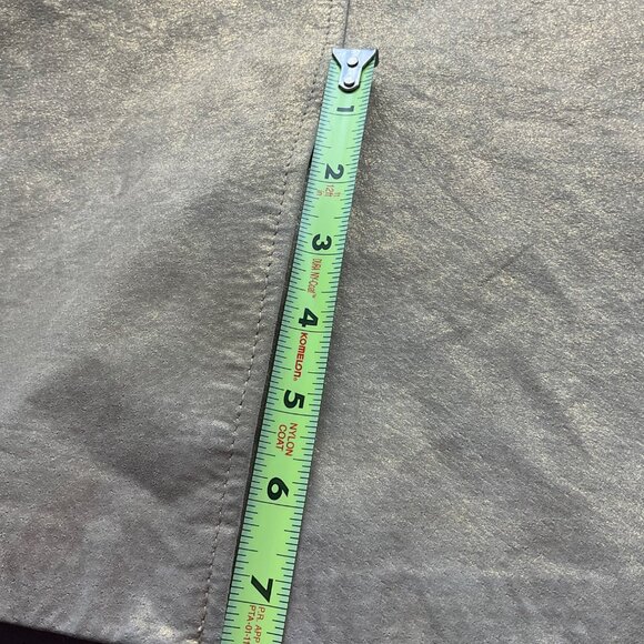 VTG Lux Sz 5 Gold Metallic Matte Leather Pencil Skirt Old Money Y2K Night Out - Picture 6 of 11